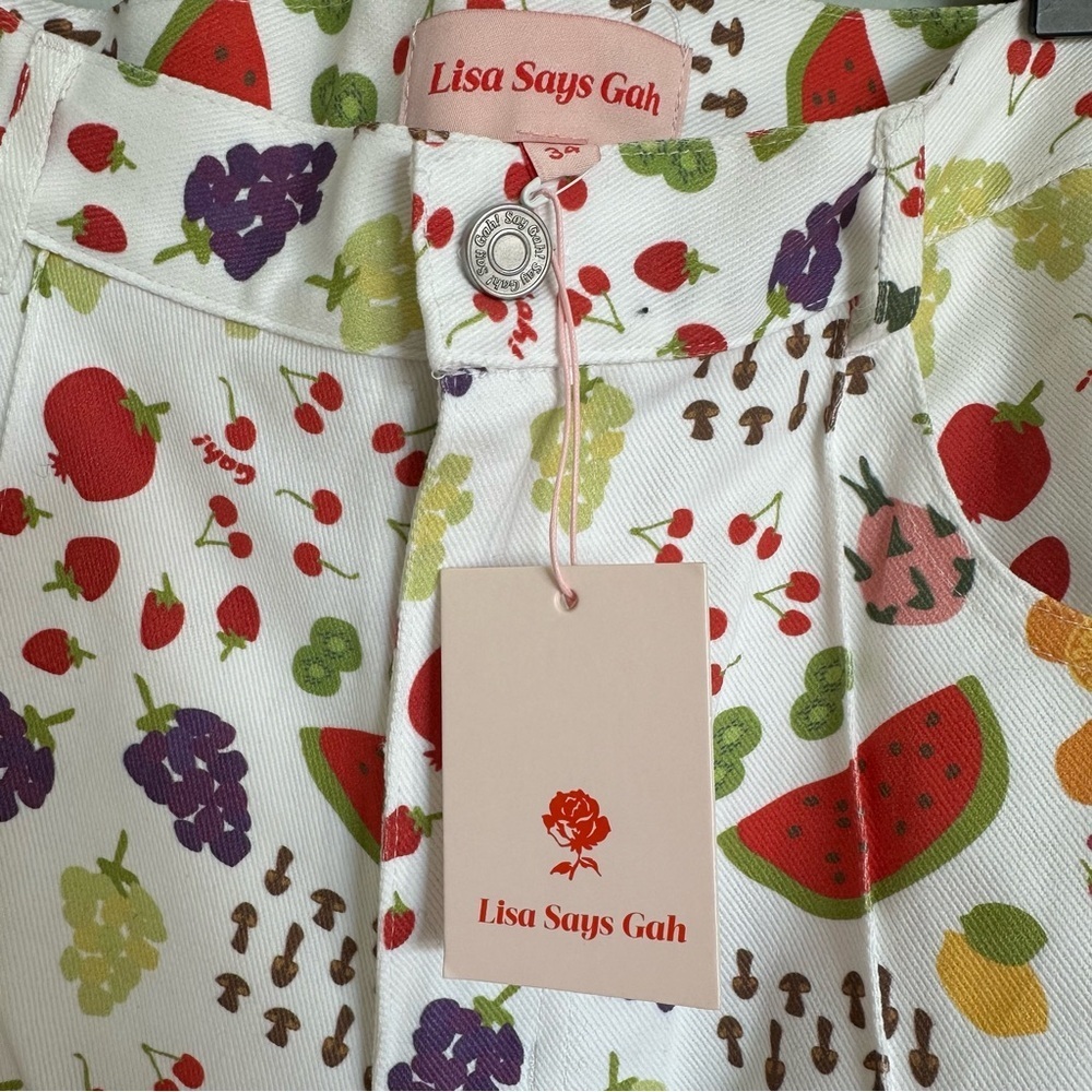 Lisa Says Gah Farmers Market Print Wide Leg Robyn Jeans - Picture 9 of 13